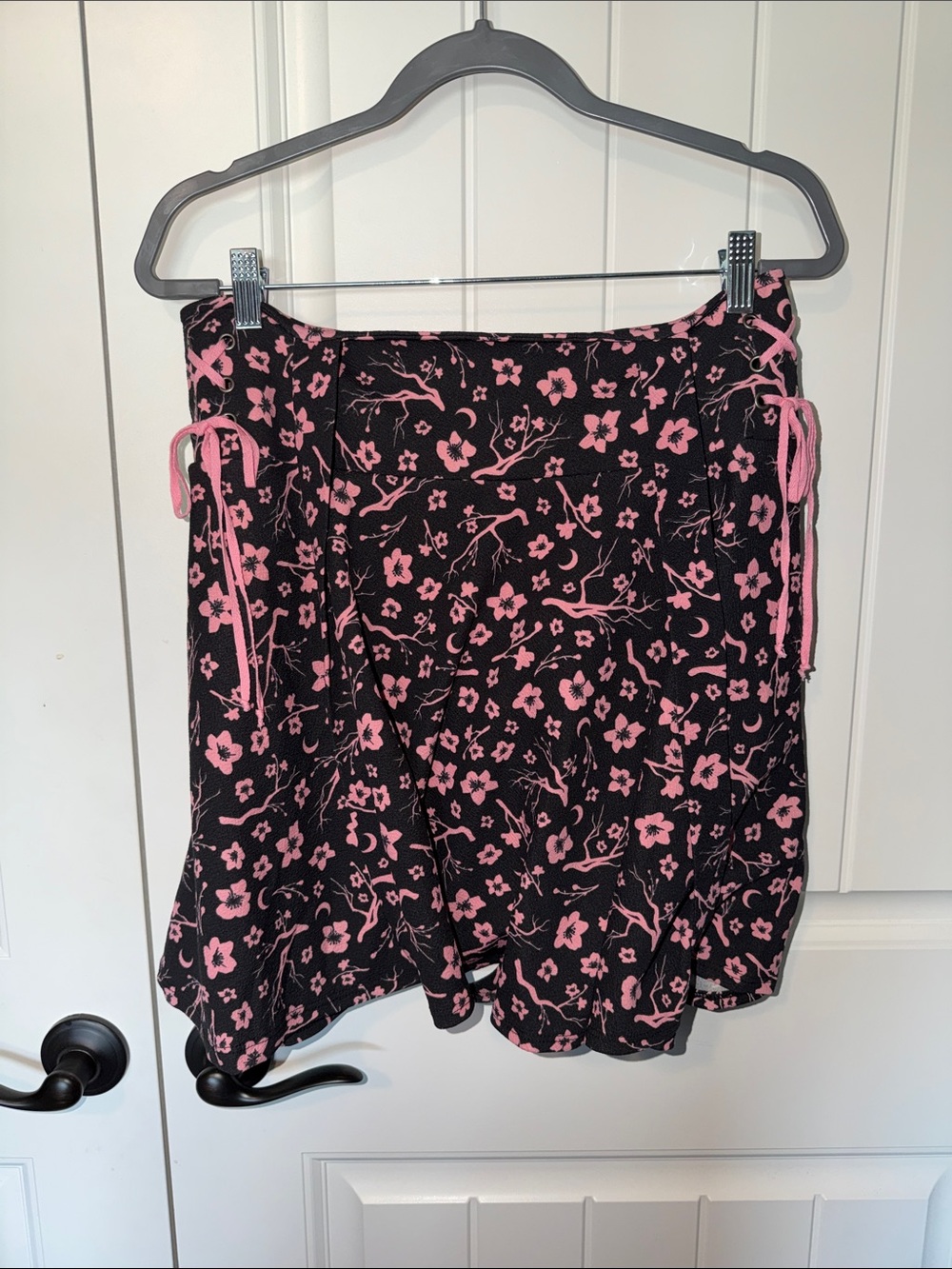 Black Sakura Suspender Skirt Plus Size